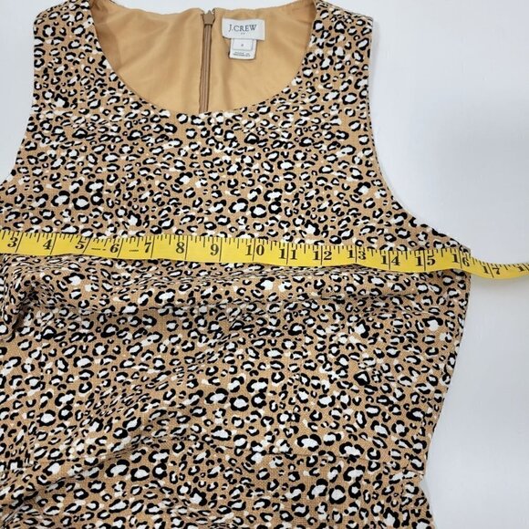 J. Crew Women's Basketweave Animal Print Sheath Dress Fully Lined Size 2 - Picture 13 of 13